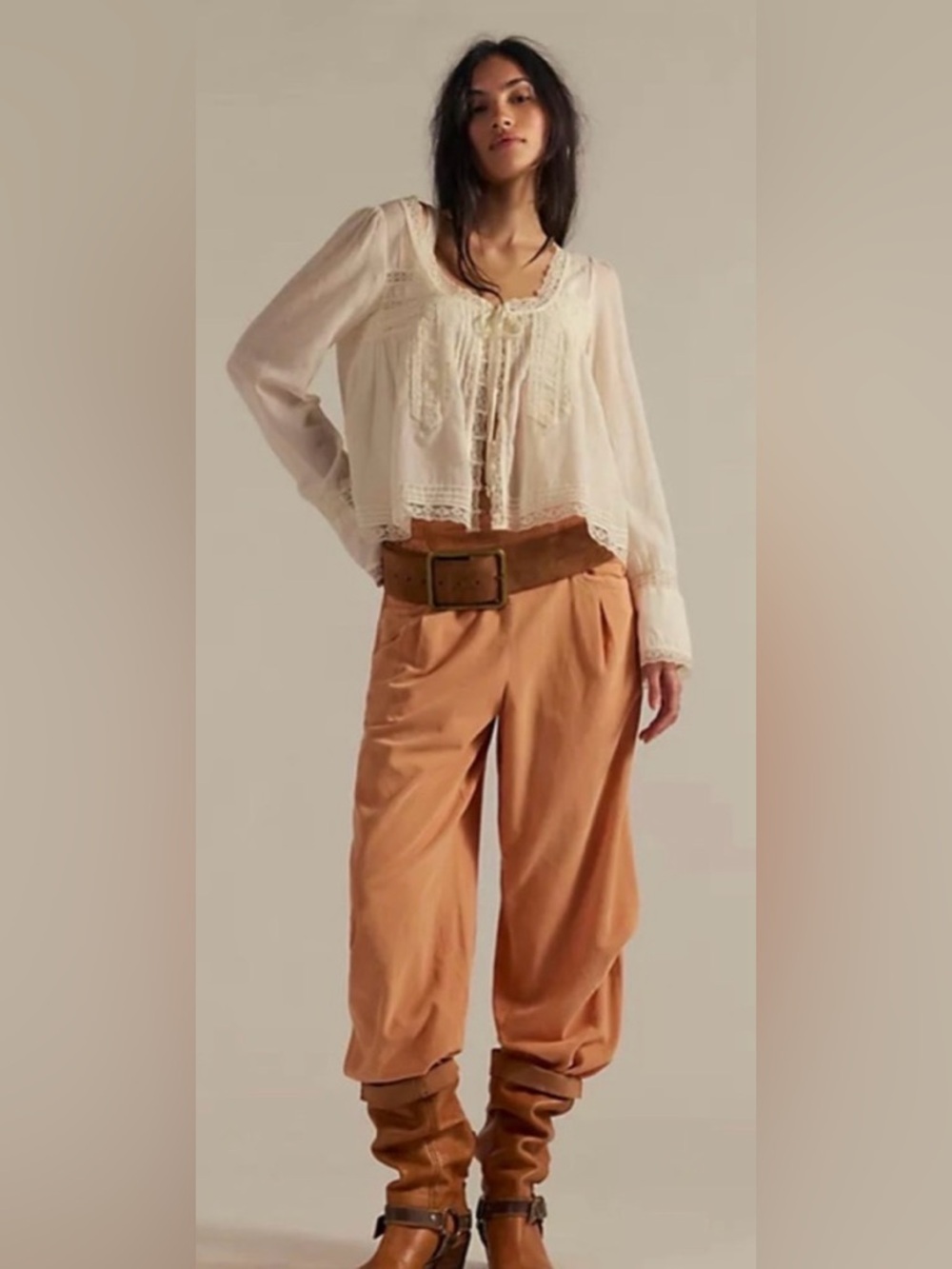Free People Nice choice cord jeans. NWT. Peach pansy - Picture 4 of 5